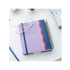 Minimalist Tasarımlı A5 Spiralli Düz Not Defteri - Lila Renk