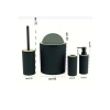 Modern Çizgili 4 Parça Banyo Çöp Kovası Seti - 7 Litre