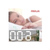 Modern Dijital Masa Saati, Aynalı Alarm, Takvimli ve Termometreli