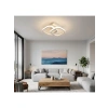 Modern LED Aydınlatmalı Çift Kare Plafonyer Avize, Beyaz