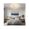 Modern LED Aydınlatmalı Çift Kare Plafonyer Avize, Beyaz