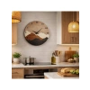 Modern Rustik Ahşap Duvar Saati - 50 cm Çap