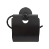Modern Siyah Metal Tuvalet Kağıtlığı - 12,3 x 13 cm