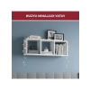 Modern Tasarımlı Dekoratif Kitaplık Raf, Yatay ve Dikey Kullanım