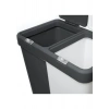Motek Duo Laundry Antrasit / Beyaz Çamaşır Sepeti - 80 lt