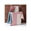 Motek Duo Laundry Çamaşır Sepeti - Pembe / Beyaz - 80 lt