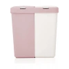 Motek Duo Laundry Çamaşır Sepeti - Pembe / Beyaz - 80 lt