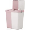 Motek Duo Laundry Çamaşır Sepeti - Pembe / Beyaz - 80 lt