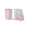 Motek Duo Laundry Çamaşır Sepeti - Pembe / Beyaz - 80 lt