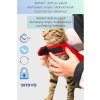 Nefes Alan Reflektörlü Kedi Tasması Seti, Kırmızı Renk