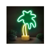 Neon Led Işıklı USBli Gece Lambası - Palmiye Tasarım