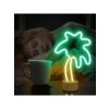 Neon Led Işıklı USBli Gece Lambası - Palmiye Tasarım