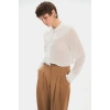 NG Style Flok Baskılı Bluz