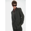 NG Style Kadın Oversize Kruvaze Kapama Blazer Ceket