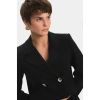 NG Style Kruvaze Kapamalı Crop Ceket