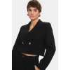 NG Style Kruvaze Kapamalı Crop Ceket