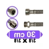 Nipelli Flex Hortum Bağlantısı, 3/8 X 3/8 Oynar Rakor
