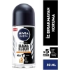 NIVEA Men Erkek Roll On Deodorant Black&White Invisible Güçlü Etki 50ml; Ter ve Ter Kokusuna Karşı 48 Saat Anti-perspirant ; İz Bırakmayan Formül