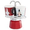 Ocak Üstü Espresso Pişirici ve 2 Fincan Seti, Mini Boy