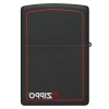 Orijinal Zippo çakmak Black Matte with BORDER & logo