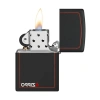 Orijinal Zippo çakmak Black Matte with BORDER & logo
