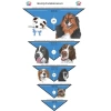 Orman Desenli Lacivert Köpek Bandanası - Küçük Boy