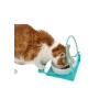 Otamatik Kapaklı Kedi Mama Kabı - 3D Baskı Malzeme, Siyah ve Turkuaz