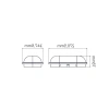 Oval Beyaz LED Nemliyer Armatür, 20W, Su Geçirmez Tasarım