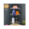 Oval Krom 3 Katlı Banyo Duş Rafı ve Organizer