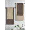 Pamuklu Banyo Havlu Seti, 4lü, 50x90, 70x140 cm, Kahve Renk