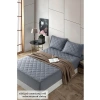 Pamuklu Fitted Yatak Koruyucu Alez, 160x200 cm, Gri