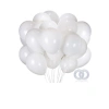 Parlak Metalik Helyum Balon Seti, 10 Adet Beyaz