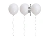 Parlak Metalik Helyum Balon Seti, 10 Adet Beyaz