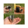 Paslanmaz Çelik 4lü Mini Kahve Bardak Seti, 70 ml