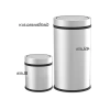 Paslanmaz Çelik 45 Litre Mutfak/Banyo Çöp Kovası