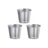 Paslanmaz çelik bitki saksısı, 3 adet, boyanabilir, 9 cm çapında
