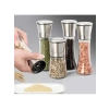 Paslanmaz Çelik Kapaklı Cam Gövdeli 19 cm Baharat Değirmeni Seti