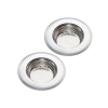 Paslanmaz Çelik Lavabo Süzgeci, Beyaz, 2 Adet, 7 cm