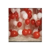 Pastel Kırmızı Beyaz Lateks Balon Seti, 50 Adet