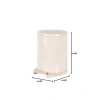 Pedallı Çöp Kovası, 6 Litre Kapasite, Bej Renk