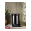 Pedallı Metal Çöp Kovası, 3 Litre Kapasite, Siyah