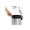 Pedallı Metal Çöp Kovası, 3 Litre Kapasite, Siyah