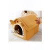 Peluş Yumuşak Kedi Evi, Isı Yalıtımlı ve Çıkarılabilir Minderli Tasarım