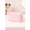 Peluş Yumuşak Makyaj Çantası - Kozmetik Organizeri (Pembe)
