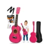 Pembe 6 Telli Çocuk Gitarı, Gerçek Ağaçla Üretildi