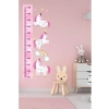 Pembe At Figürü ile Ölçüm Cetveli Duvar Dekoru