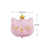 Pembe Kedi Desenli Folyo Balon, 76x64.5 cm Boyutunda