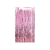 Pembe Metalize Arka Fon Kapı Perdesi 100x200 cm