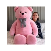 Pembe Papyonlu Dev Pelüş Papyonlu Ayı,Yumuşak ve Sevimli Büyük Boy Oyuncak,Sarılmalık,Papyonlu,Sevgiliye Hediye Ayıcık, (160 cm Pembe)
