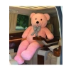Pembe Papyonlu Dev Pelüş Papyonlu Ayı,Yumuşak ve Sevimli Büyük Boy Oyuncak,Sarılmalık,Papyonlu,Sevgiliye Hediye Ayıcık, (160 cm Pembe)